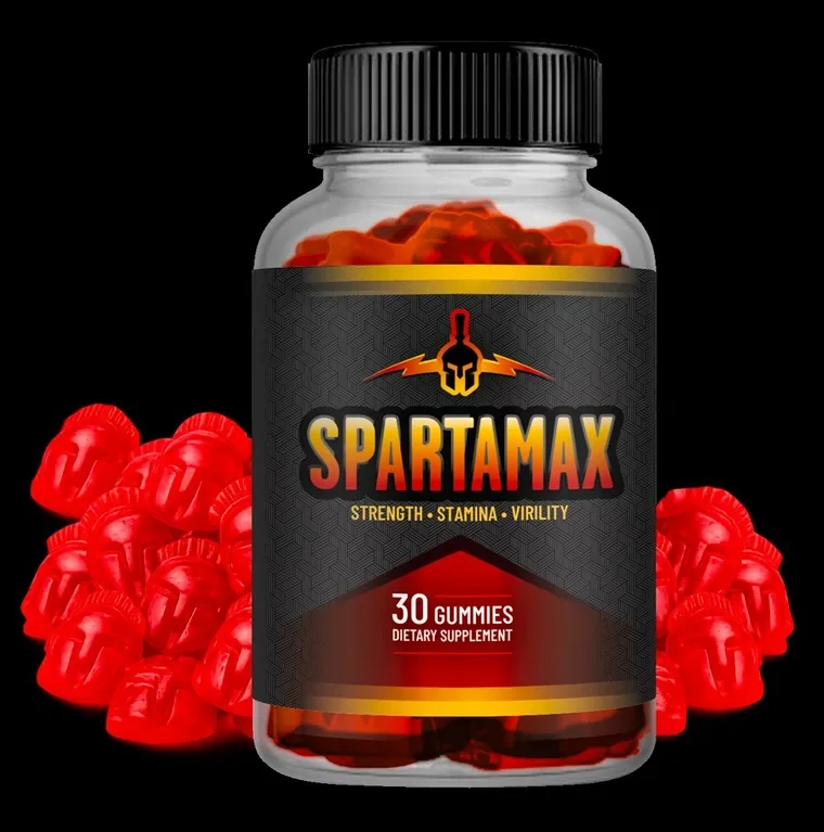 Spartamax male vitality gummy supplement bottles
